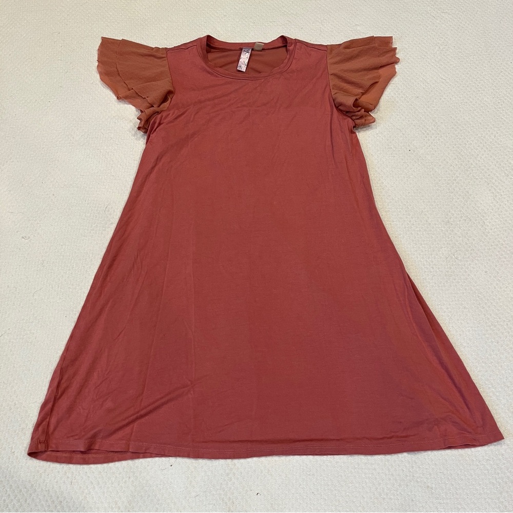 Alya flutter sleeve T-shirt dress